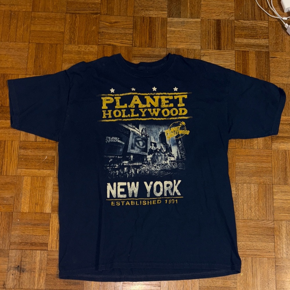 Planet Hollywood New York Men's Navy T-Shirt